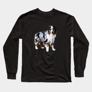 Australian Shepherd Merle Puppy Dog Long Sleeve T-Shirt